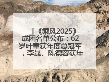 《乘风2025》成团名单公布：62岁叶童获年度总冠军，李晟、陈德容获年度高光人物
