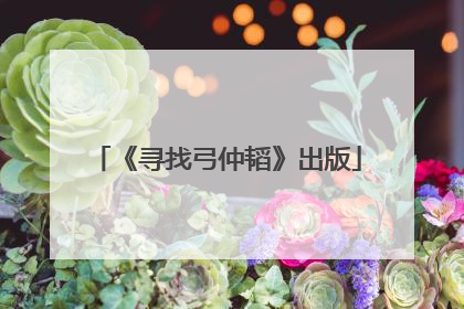 《寻找弓仲韬》出版