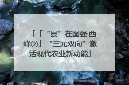 「“县”在图强·西峰②」“三元双向”激活现代农业新动能