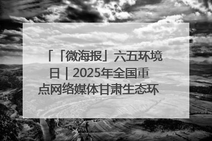 「微海报」六五环境日｜2025年全国重点网络媒体甘肃生态环保行走进兰州新区