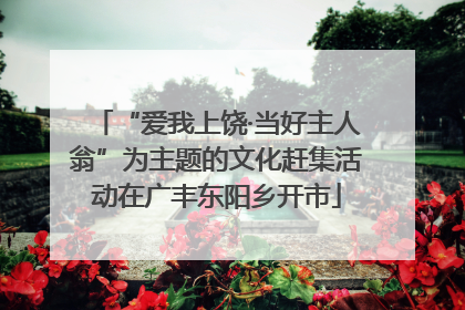 “爱我上饶·当好主人翁”为主题的文化赶集活动在广丰东阳乡开市