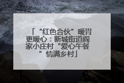 “红色合伙”暖胃更暖心：新城街道阎家小庄村“爱心午餐”情满乡村