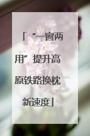 “一窗两用”提升高原铁路换枕新速度
