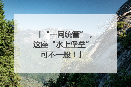 “一网统管”，这座“水上堡垒”可不一般！
