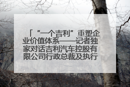 “一个吉利”重塑企业价值体系——记者独家对话吉利汽车控股有限公司行政总裁及执行董事桂生悦