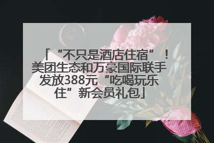 “不只是酒店住宿”！美团生态和万豪国际联手发放388元“吃喝玩乐住”新会员礼包