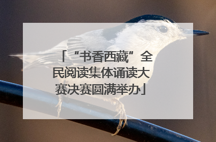 “书香西藏”全民阅读集体诵读大赛决赛圆满举办