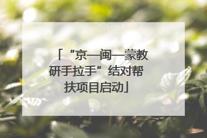 “京—闽—蒙教研手拉手”结对帮扶项目启动