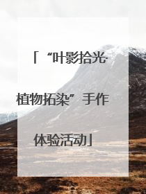 “叶影拾光·植物拓染”手作体验活动