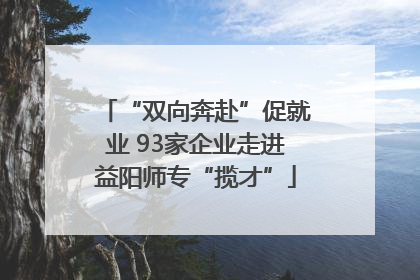 “双向奔赴”促就业 93家企业走进益阳师专“揽才”