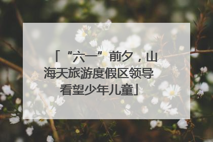 “六一”前夕，山海天旅游度假区领导看望少年儿童