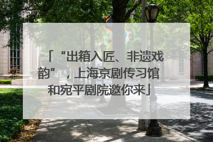 “出箱入匠、非遗戏韵”，上海京剧传习馆和宛平剧院邀你来