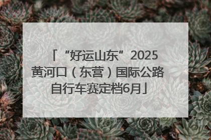 “好运山东”2025黄河口（东营）国际公路自行车赛定档6月