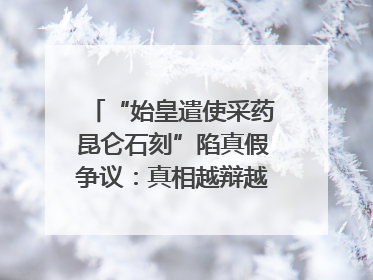 “始皇遣使采药昆仑石刻”陷真假争议：真相越辩越明｜新京报专栏