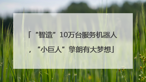 “智造”10万台服务机器人，“小巨人”擎朗有大梦想