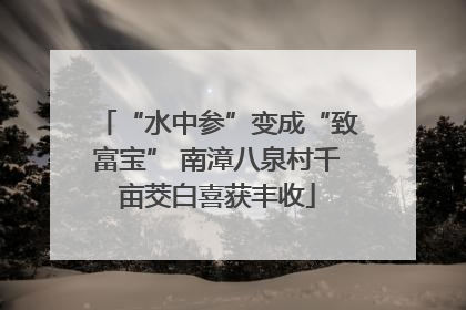 “水中参”变成“致富宝” 南漳八泉村千亩茭白喜获丰收
