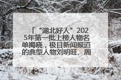 “湖北好人”2025年第一批上榜人物名单揭晓，极目新闻报道的典型人物刘明旺、周亮亮榜上有名