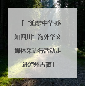 “追梦中华·感知四川”海外华文媒体采访行活动走进泸州古蔺