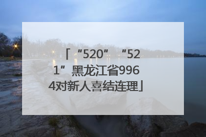 “520”“521”黑龙江省9964对新人喜结连理