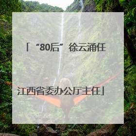 “80后”徐云涌任江西省委办公厅主任