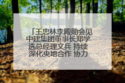 王忠林李殿勋会见中建集团董事长郑学选总经理文兵 持续深化央地合作 协力推动支点建设