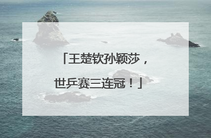 王楚钦孙颖莎，世乒赛三连冠！