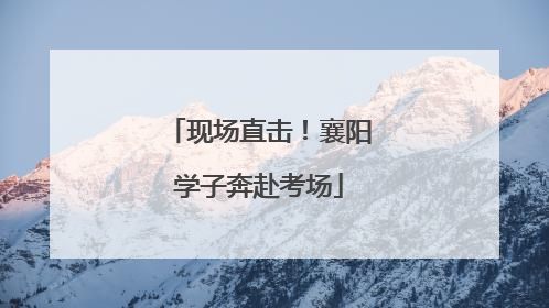 现场直击！襄阳学子奔赴考场