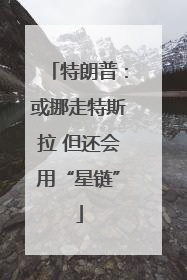 特朗普：或挪走特斯拉 但还会用“星链”