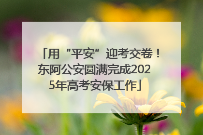用“平安”迎考交卷！东阿公安圆满完成2025年高考安保工作