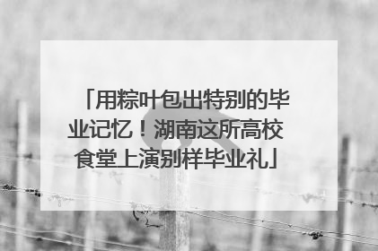 用粽叶包出特别的毕业记忆！湖南这所高校食堂上演别样毕业礼