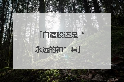 白酒股还是“永远的神”吗