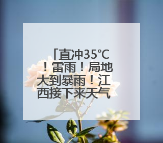 直冲35℃！雷雨！局地大到暴雨！江西接下来天气→