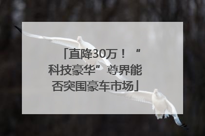 直降30万！“科技豪华”尊界能否突围豪车市场