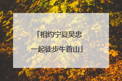 相约宁夏吴忠 一起徒步牛首山