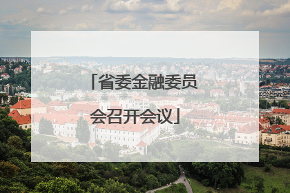 省委金融委员会召开会议
