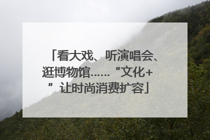 看大戏、听演唱会、逛博物馆……“文化+”让时尚消费扩容