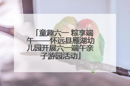 童趣六一 粽享端午——怀远县雁湖幼儿园开展六一端午亲子游园活动