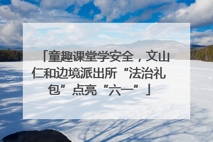 童趣课堂学安全，文山仁和边境派出所“法治礼包”点亮“六一”