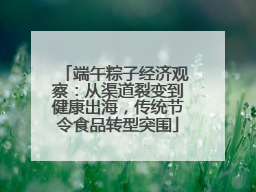 端午粽子经济观察：从渠道裂变到健康出海，传统节令食品转型突围