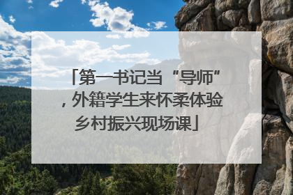 第一书记当“导师”，外籍学生来怀柔体验乡村振兴现场课