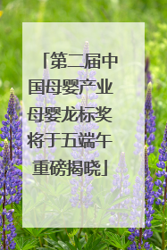第二届中国母婴产业母婴龙标奖将于五端午重磅揭晓