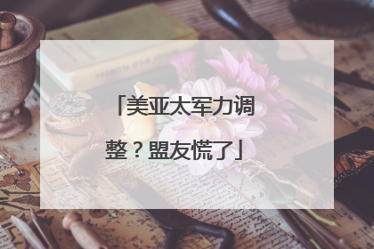 美亚太军力调整？盟友慌了