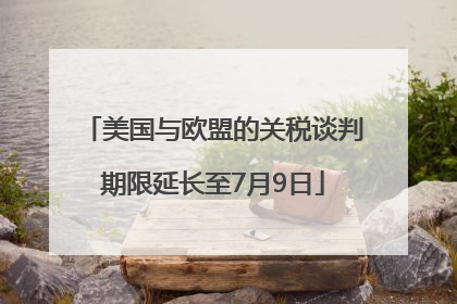美国与欧盟的关税谈判期限延长至7月9日