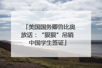 美国国务卿鲁比奥放话：“狠狠”吊销中国学生签证