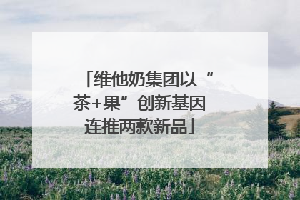 维他奶集团以“茶+果”创新基因连推两款新品