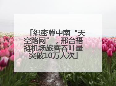 织密冀中南“天空路网”，邢台褡裢机场旅客吞吐量突破10万人次