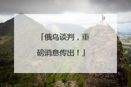 俄乌谈判，重磅消息传出！
