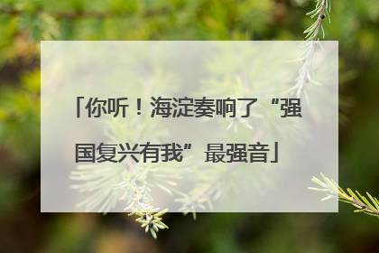 你听！海淀奏响了“强国复兴有我”最强音