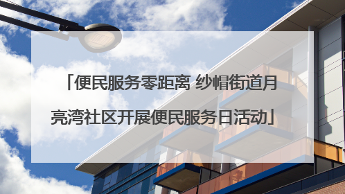 便民服务零距离 纱帽街道月亮湾社区开展便民服务日活动