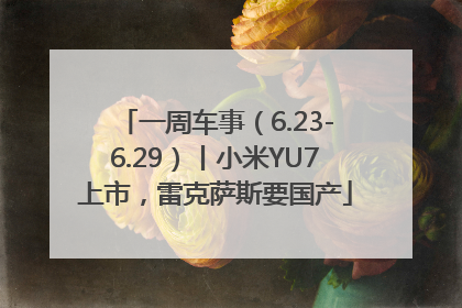 一周车事（6.23-6.29）丨小米YU7上市，雷克萨斯要国产